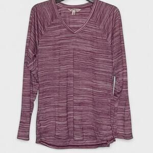 New York Laundry Fuchsia Space Dye Long Sleeve Shirt - Size L
